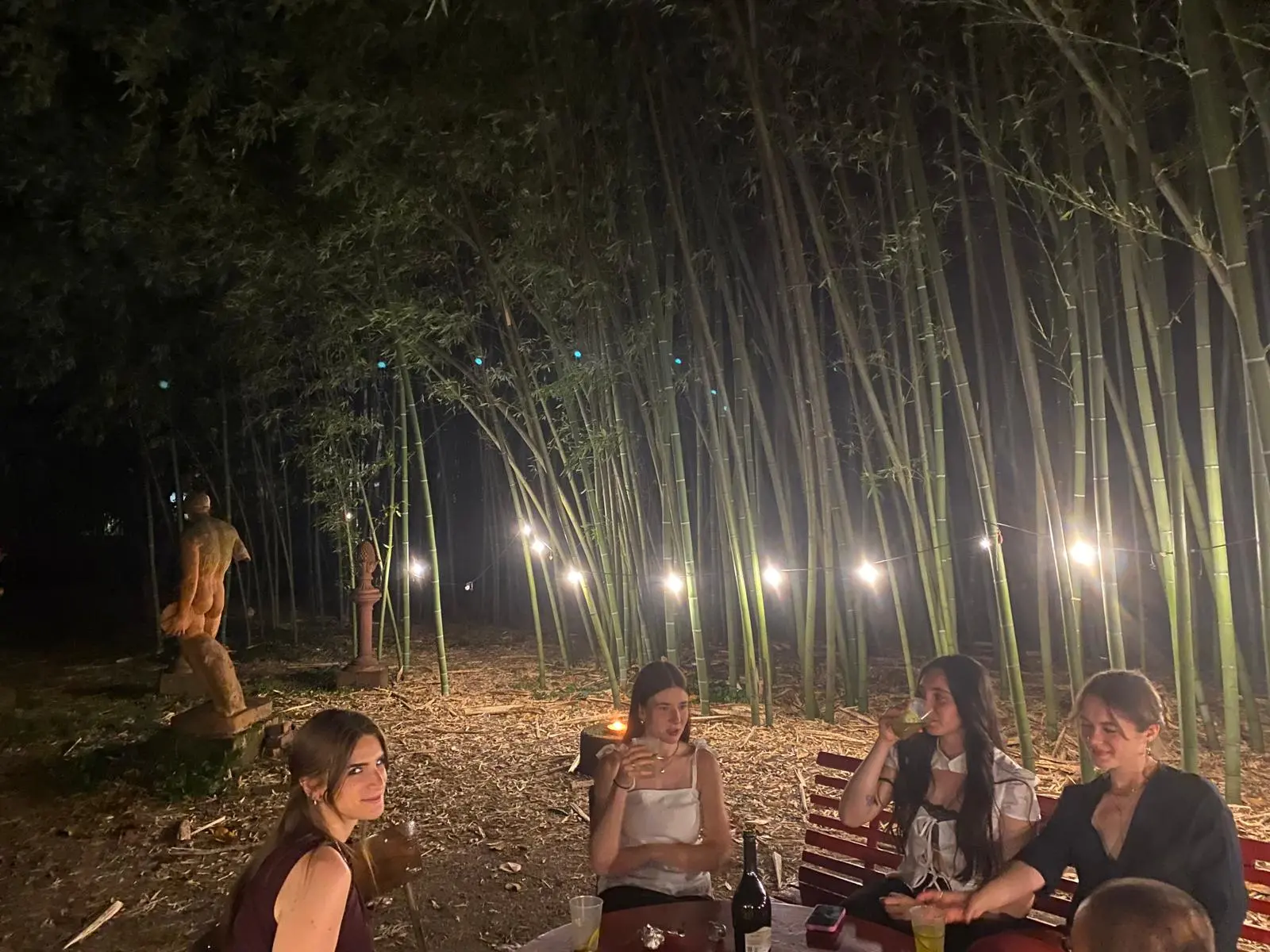 Un momento di una cena a Villa Carmen